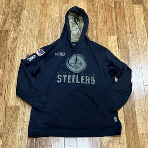 Pittsburgh Steelers Black Hooded Pullover Sweatshirt